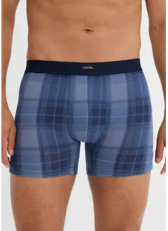Boksershorts med bomull i ettersittende modell med lengre ben (2-pack), bonprix