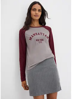 Langermet jerseytopp, bonprix