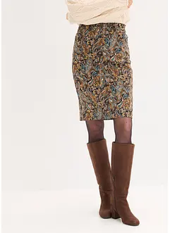 Stretchskjørt med bomull, bonprix