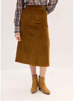 Skjørt i kordfløyel, bonprix