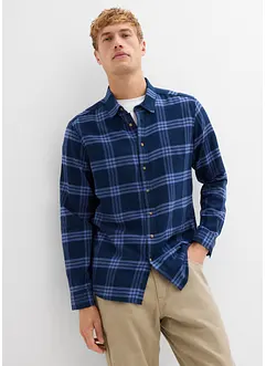 Langermet flanellskjorte i 100% økologisk bomull, bonprix