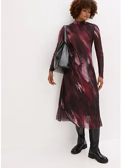 Midikjole i myk mesh, bonprix