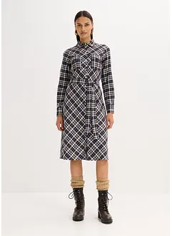 Skjortekjole av myk flanell, bonprix