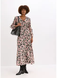 Chiffonkjole med volanger, bonprix