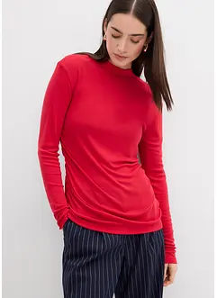 Ribbestrikket topp med rynking, bonprix