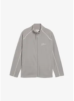 Varm fleecejakke med sporty detaljer, bonprix