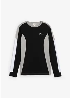 Langermet shirt i elastisk bomullsmiks, Slim Fit, bonprix