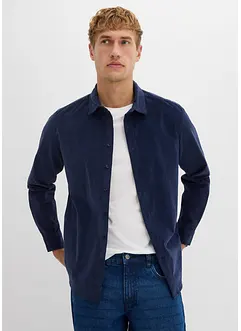 Myk kordfløyelsskjorte av resirkulerbar økologisk bomull, bonprix