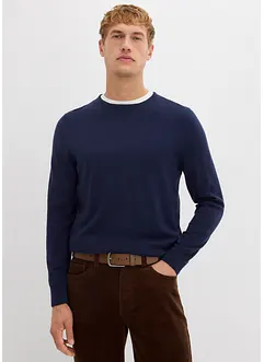 Finstrikket genser med utsøkt merinoull, bonprix