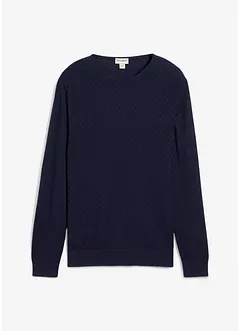 Finstrikket genser med utsøkt merinoull, bonprix