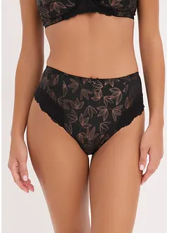 Truse med høy midje og skimrende mønster, bonprix