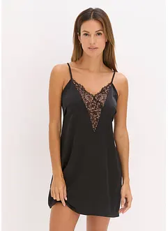 Neglisjé i sateng med glittergarn, bonprix