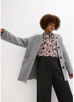 Kort strikkekåpe med belte, bonprix