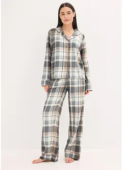 Pyjamas i flanell med lurex og gaveforpakning, bonprix