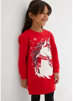 Sweatshirtkjole i 100% bomull, bonprix