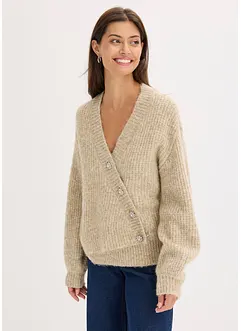 Grovstrikket jakke av myk ullmiks, bonprix