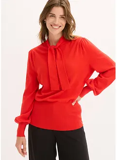 Finstrikket genser i myk viskosemiks, bonprix