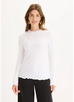 Ribbestrikket topp av viskosemiks, bonprix