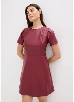 Kort kjole i imitert skinn, bonprix