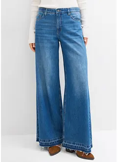 Wide Leg-jeans Mid Waist, komfortlinning, bonprix