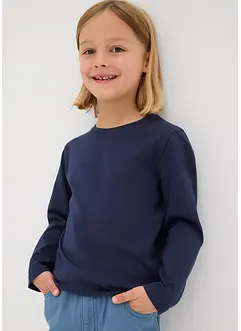 Langermet topp med økologisk bomull (3-pack), bonprix