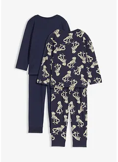 Pyjamas i myk bomull (4-delt sett), bonprix