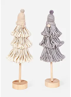 Pyntefigur nisse i raggete stil (2-pack), bonprix