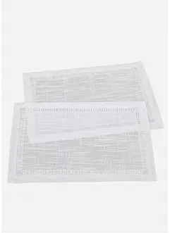 Bordbrikker med hullbroderi (2-pack), bonprix