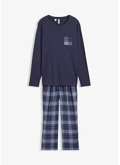 Pyjamas med flanellbukse av myk bomull, bonprix