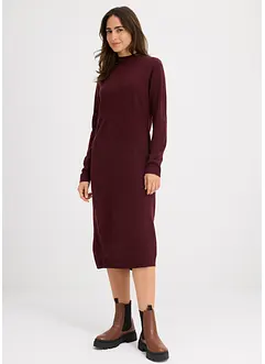 Finstrikket kjole med ståkrage, bonprix