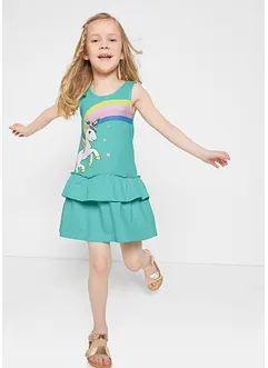 Søt kjole med enhjørnings-trykk, bonprix