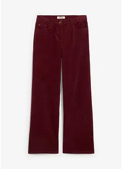 Kordfløyelsbukse med vide ben, bonprix