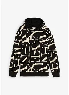 Sweatshirt med hette i økologisk bomull, Loose Fit, bonprix