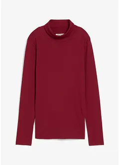 Topp med rullekrage av 100% bomull, bonprix