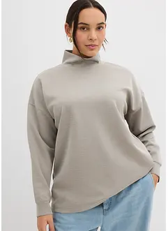 Topp i scuba-materiale med ståkrage, bonprix