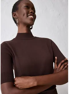 Halvpolo i myk ullmiks, bonprix