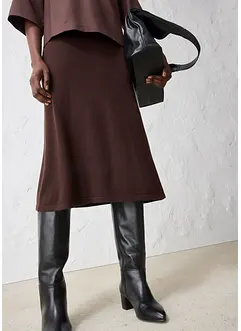 Strikkeskjørt i myk ullmiks, bonprix