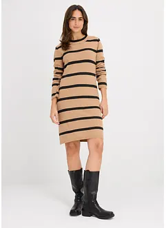 Strikket kjole i figurnær modell, bonprix