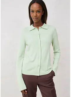 Finstrikket cardigan i myk ullmiks, bonprix