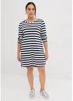 Kjole med forlenget bakstykke, av 100% fast bomull, bonprix