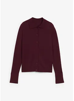 Finstrikket cardigan i myk ullmiks, bonprix