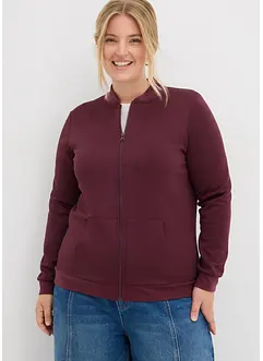 Sweatshirt i scuba-materiale med glidelås, bonprix