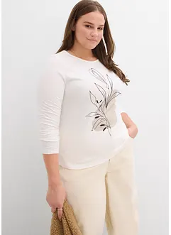 Langermet topp i 100% bomull, bonprix