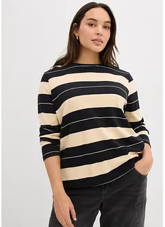 Langermet topp av solid bomull, bonprix