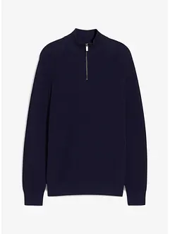 Troyer-genser i 100% bomull, bonprix