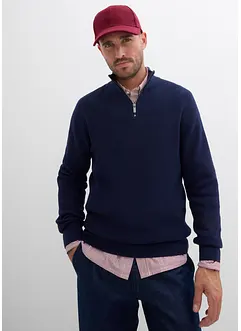 Troyer-genser i 100% bomull, bonprix