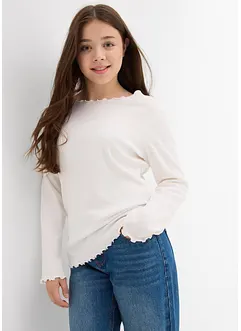 Langermet topp i 100% økologisk bomull, bonprix