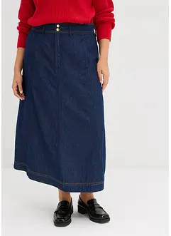 Midiskjørt i denim, bonprix