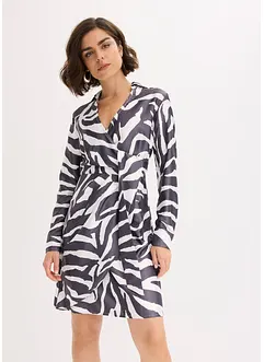 Omslagskjole i lett sateng, bonprix