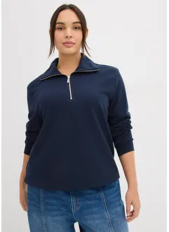 Oversized sweatshirt med glidelås, bonprix